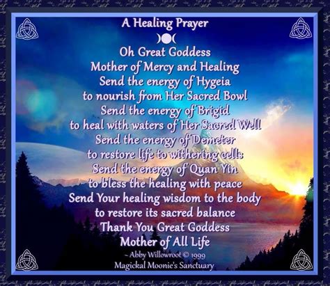 Pagan healing prayer
